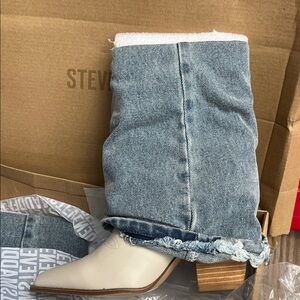 Steve Madden Blue Denim Heeled Boots